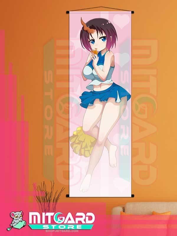 KOBAYASHI-SAN CHI NO MAID DRAGON Elma wall scroll fabric or Adhesive Vinyl poster - Fabric poster WITH plastic pole / 50cm x 150cm - 1
